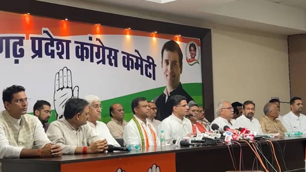 प्रेस वार्ता : 7 जुलाई को सरकार के खिलाफ कांग्रेस की किसान-जवान-संविधान जनसभा, पायलट ने कहा- मोदी और शाह के दौरे के बाद भी राज्य का हाल बदहाल, डबल इंजन फेल है…